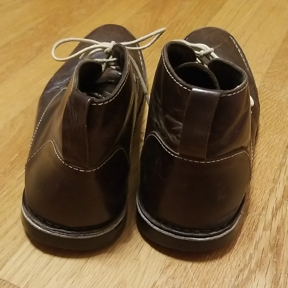 Steve Madden Men’s Leather Brown Distressed Lace Up Casual Chukka Boots Size 13